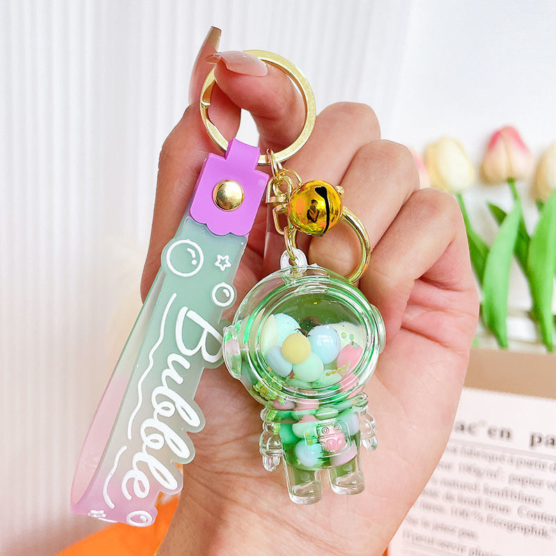 Wholesale Acrylic Astronaut Liquid Quicksand Key Chain